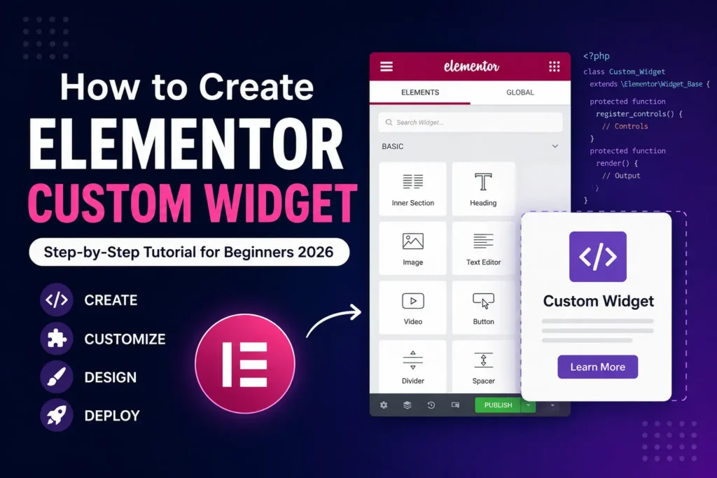 How to Create Elementor Custom Widget (Step-by-Step Tutorial for Beginners 2026)