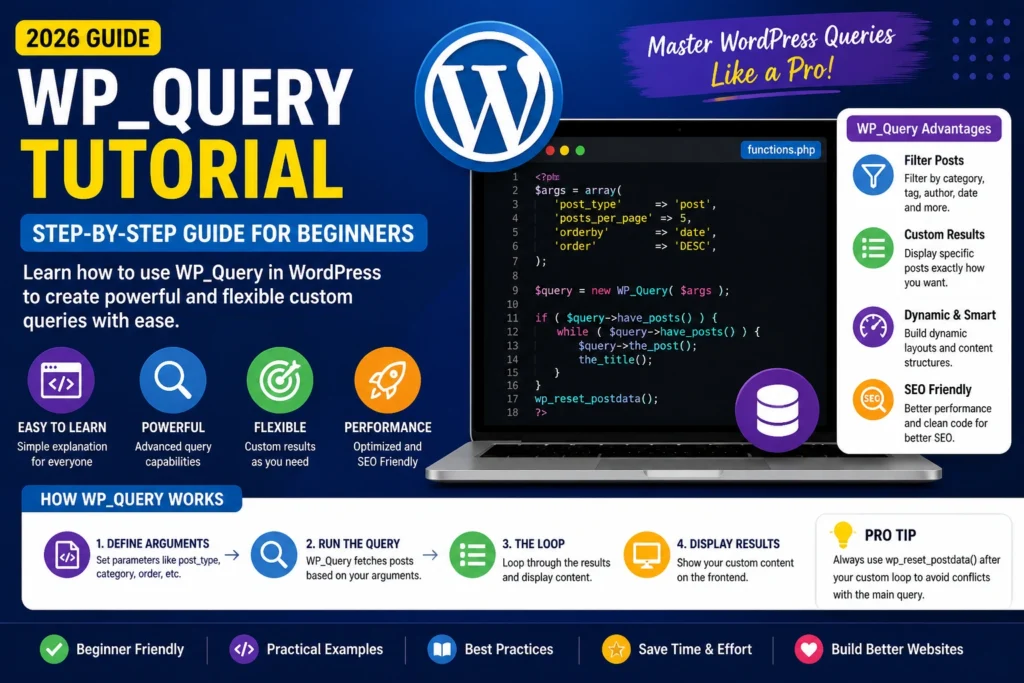 WP_Query Tutorial Step by Step (Beginner to Advanced Guide)